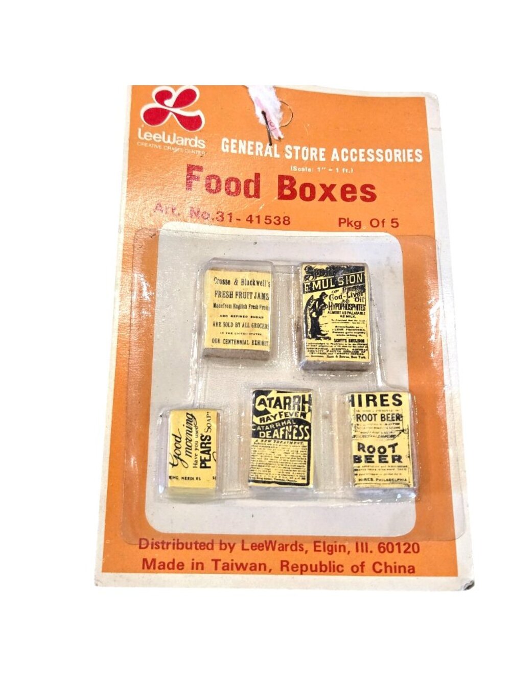 Leeswood Food Boxes General Store Accessories Miniature 1:12 Scale Doll House Vt